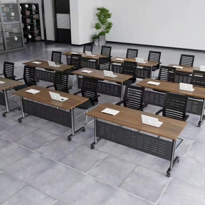 Bàn Tập Gấp Và Ghế Dải Ghép Nối Kết Hợp Bàn Văn Phòng Hội Nghị Bàn Học Sinh Đôi Bàn Bên Di Chuyển Được - Product Image 3
