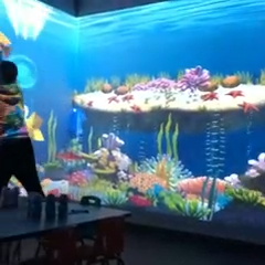 <span class=keywords><strong>Sala</strong></span> de Experiencia Sensorial Inmersiva, Proyector Interactivo, Centro de Juego para Niños, Juego de Proyección de Lanzamiento de Pelotas con el Contacto de la Mano - Product Image 6