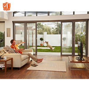 Exterieur Aluminium Vouwdeur Thermische Breuk Bi Vouw Deur Voor Tuin En Terras - Product Image 5