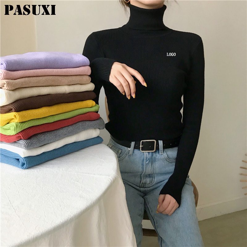 PASUXI Fall Women Vest Stand Collar