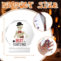 Plaques de récompense en acrylique pour Halloween, plusieurs designs, impression UV personnalisée, prix amusant pour les gagnants des concours de fête d'Halloween