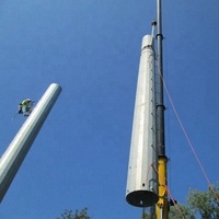 Tour monopolaire d'antenne de télécommunication de Polonais de tuyau d'acier octogonal galvanisé par 5-200M