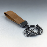 Porte-clés en cuir PU vintage de qualité supérieure, logo personnalisé en relief, porte-clés à changement de couleur, accessoire élégant pour clés de voiture