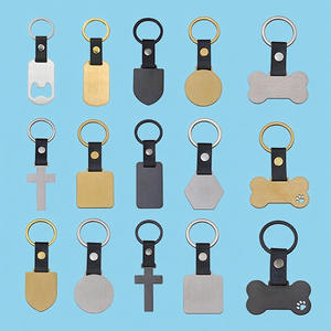 Porte-clés personnalisé en métal avec logo, en cuir PU de haute qualité et acier inoxydable, tendance et très demandé - Product Image 2