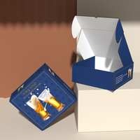 Boîtes d'emballage personnalisées en carton ondulé pour coffrets de spiritueux, champagne, whisky, bouteilles de vin rouge, boîtes en papier pour envoi postal