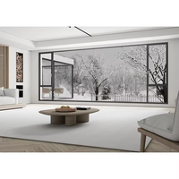 Fuson Verre double couche lisse à double vitrage Horizontal Grande maison Intérieur Fenêtre sensible à la lumière du soleil