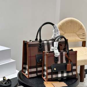 Sac à bandoulière décontracté pour femme, version originale de haute qualité, de marque de luxe, à carreaux, grande capacité, avec fermeture, tendance - Product Image 4