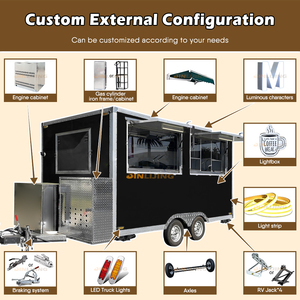 JINLIJING 2025 Precio al por Mayor, Camión de Comida Rápida, Carrito de <span class=keywords><strong>Tacos</strong></span> y BBQ, Cocina Totalmente Equipada, Remolque de Café Móvil Personalizado para Exteriores - Product Image 5