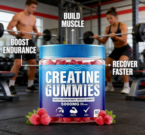 Gummies de créatine OEM en gros – 5000 mg de créatine monohydrate, 120 unités – Gummies de créatine et électrolytes – Vente chaude en gros - Product Image 3