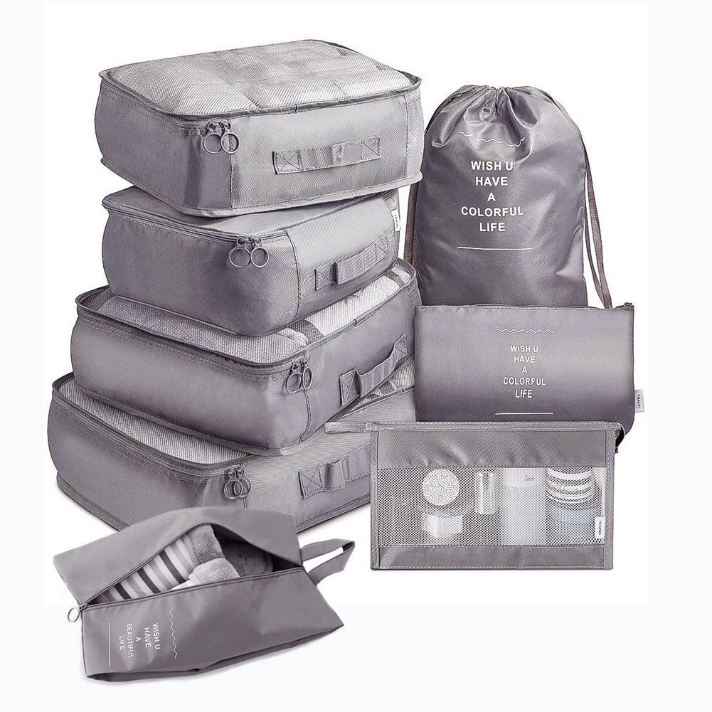 Gray 8-Piece Set (Cosmetic Bag)