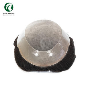 Peluca de Hombre con 130% de Densidad, 6 Pulgadas de Largo, Duradera, Mono Fino, Tupé Masculino de Cabello Humano Indio, Sistema de Reemplazo Capilar de Estilo Libre <span class=keywords><strong>para</strong></span> Hombre - Product Image 3