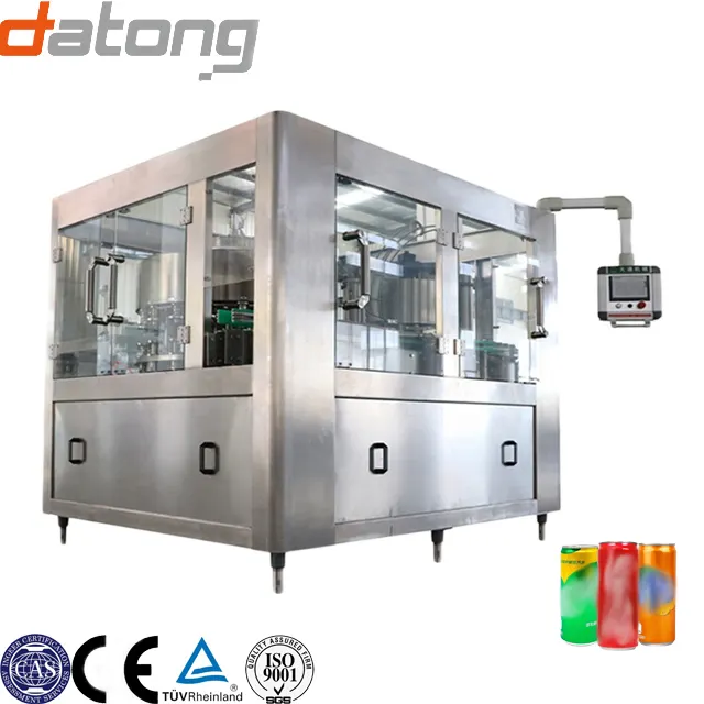 Machine de remplissage automatique de canettes en aluminium de cola de boisson énergisante de boisson gazeuse de jus d'eau vitaminée