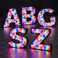 Lettres LED scintillantes style luxe, lettres dorées, lettres diamant, logo personnalisé LED pour entreprise