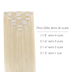 Extensiones de <span class=keywords><strong>cabello</strong></span> humano Remy con clip ligero Rubio crudo alineado con cutícula al por mayor <span class=keywords><strong>cabello</strong></span> natural virgen con altura desde el cuero cabelludo - Product Image 2