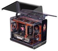 ZeroMaster Dreamer Series Micro-ATX Black Sea View Room Mid Tower Computer Case with Water Cooling LCD Screen Host