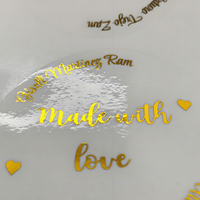 Étiquette autocollante personnalisée en papier texturé acrylique holographique découpé sur mesure, imperméable pour sceller les sacs