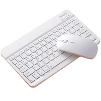 Clavier et souris sans fil mini rechargeables pour tablette PC 10 pouces, iPad, téléphone, ordinateur portable