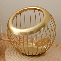 Panier de rangement en métal moderne pour la maison, support en fil métallique pour fruits, capsules de café, mugs, panier à dosettes de café, design ovale simple