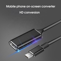 Adaptateur en aluminium Type C vers HDMI pour téléphone mobile Android, adaptateur Type C vers HDMI 4K 30Hz pour TV