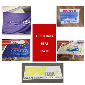 أعلام أعلام ترويجية حسب الطلب للحدائق باللونين الأحمر والأبيض والأزرق والأخضر 3x5ft لافتات بأشرطة <span class=keywords><strong>5</strong></span> نجوم بعلامة تجارية مطبوعة حسب الطلب - Product Image 6