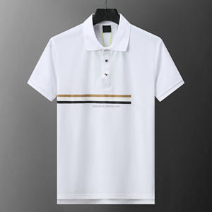 Camiseta Polo a Rayas de Moda Casual <span class=keywords><strong>HUGO</strong></span> 2025, Manga Corta para Hombre, Estilo Empresarial, Delgada, Transpirable, de Verano - Product Image 1