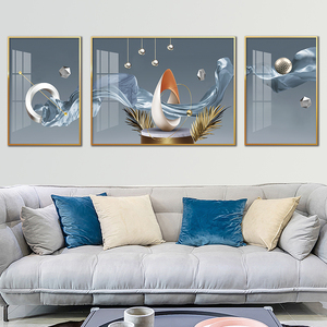 3 piezas de pintura de arte gráfico geométrico minimalista nórdico y arte de pared diseño de lujo impreso en lienzo póster para decoración del hogar - Product Image 2