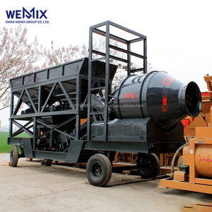 YHZM1500 Planta dosificadora de hormigón móvil Mezclador de tambor Tipo de tambor Planta mezcladora móvil - Product Image 1