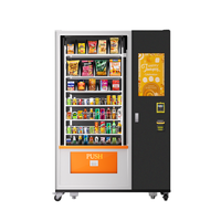 Distributeur automatique électronique 24h/24, snacks, boissons froides, bonbons, paiement par code QR, paiement par pièces, paiement par carte de crédit, compresseur métallique, 300-600 pièces