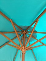 Parasol de luxe romantique à volants LS, protection solaire UPF80 pour cafés, restaurants, piscines, 9 pieds