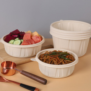 1250ml de fécule de maïs biodégradable bols à salade de soupe chaude jetables de qualité alimentaire couvercle recyclable écologique pour vaisselle vaisselle - Product Image 4