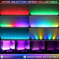 Barre de lumière murale LED RGBW avec contrôle vocal et DMX via application, gradation et changement de couleur pour éclairage de scène, DJ et fêtes