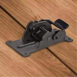 Support d'angle pliant en fer noir à 90 degrés pour pieds de table, charnière de meuble, support d'étagère, armoire et cadre de lit - Product Image 2