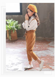 Vêtements pour enfants de la marque Distributor Maxi White School Turkey Shirts Factories et leggings à ceinture pour filles Guangzhou - Product Image 4