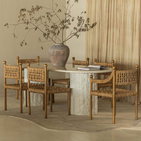 Chaises de salle à manger Degas Dehua en marbre naturel antique du Guangdong, style médiéval, luxe léger, esthétique haut de gamme, meubles solides pour la maison