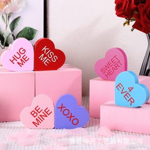 Adornos de Madera en Forma de Corazón, Decoraciones para el Día de San Valentín, Tamaño Personalizado, Decoración para el Hogar, Bodas y Fiestas - Product Image 5