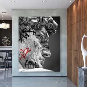 Men Canvas Two People Wall Art Posters Prints Street for Living Room Cuadros Decor