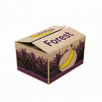 Caja de Cartón Corrugado para Embalaje Agrícola, Caja de Cartón para Plátanos, Embalaje para Fruta de Plátano