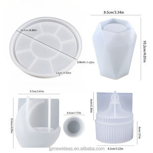 Nuove Idee <span class=keywords><strong>Stampi</strong></span> <span class=keywords><strong>in</strong></span> <span class=keywords><strong>Silicone</strong></span> <span class=keywords><strong>per</strong></span> Resina Epossidica, Vasi, Fiori, <span class=keywords><strong>Cemento</strong></span>, Gesso, Candele - Kit Fai da Te <span class=keywords><strong>per</strong></span> Colata <span class=keywords><strong>in</strong></span> Resina - Product Image 6