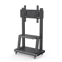 DBTC802B Soporte de TV LED móvil negro Soporte de carro de TV móvil de acero para TV de plasma de 75 pulgadas para uso en la Oficina y la sala de estar