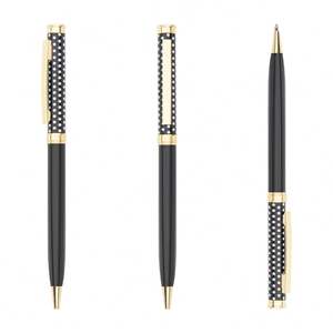 Juego de Bolígrafos Metálicos con Diseño de Puntos, Impresión por Transferencia de Calor, Bolígrafo Delgado con Mecanismo de Giro y Caja de Regalo para Tiendas - Product Image 2