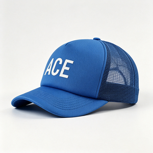Gorra Trucker Unisex de Lona con 5 Paneles Frontales de Espuma, Logotipo ACE Personalizado, Malla Transpirable en la Parte Trasera, Cierre a Presión, Ligera, Informal, Deportiva, para Exteriores - Product Image 5