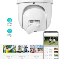 Caméra Solaire Ubox 4G, Caméra de Surveillance PTZ 4G LTE avec Carte SIM, Caméra de Sécurité Extérieure