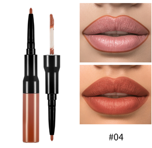 ลิปสติกเนื้อแมท15สีแบบ2 In 1,ลิปแมทแบบกันน้ำหัวคู่สวย - Product Image 5