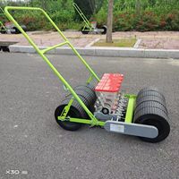 Semoir Transplanteur de Légumes Manuel Portable 3 Rangs pour Semis d'Oignon, Carotte, Épinard et Chou - Planteur de Légumes Poussé à la Main