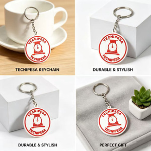 <b>custom</b> logo design Round Plastic <b>Keychain</b> With Logo Silk Screen Printing Fashion Souvenir Lightweight - Product Image 3
