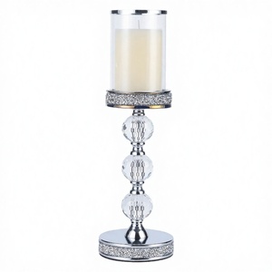 Handmade Columnar Glass Candle <b>Stand</b> for Weddings and Parties Customized Printing - Product Image 2