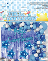 Ensemble de décoration de ballons pour joyeux anniversaire espagnol Ballon en feuille d'hélium gonflable Fournitures de décoration de fête d'anniversaire