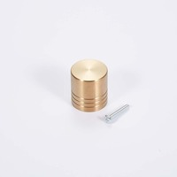 Poignée et bouton de meuble en acier inoxydable massif à trou unique, finition nickel brossé, avec vis