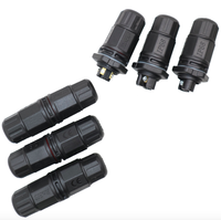 Conector de Cable con Núcleo de Cobre para Luz LED, IP68 2P M20 Hembra, Chapado en Oro y Níquel, Impermeable, para Flujo de Corriente