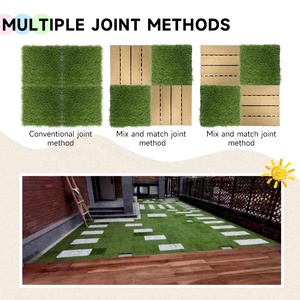 Cỏ gạch lồng vào nhau Thêm lớn <span class=keywords><strong>Mat</strong></span> mềm nhân tạo thảm cỏ Turf đa năng cỏ flooringfor boong Patio - Product Image 3